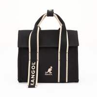 【KANGOL】 KANGOL 帆布側背包小提包 共兩色黑/米白  63558701-20/01