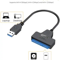 USB3.0 to Sata USB Cable USB 3.0 to SATA III Hard Disk Adapter Compatible With 2.5-inch Hard Drives and SSD UASP Support