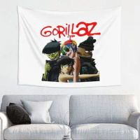 Gorillaz Rock Tapestry Wall Hanging Hippie Polyester Tapestry Punk Music Bohemian Wall Blanket Room Decor Tapiz