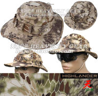 美式Highlander高地迷彩戰術奔尼帽作訓圓邊帽戶外運動遮陽漁夫帽
