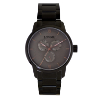 【LOVME】072紳士質感不鏽鋼三眼手錶(VS1072M-33-A41)