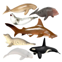 Killer Whale Mermaid Seal Beluga Shark Toy Fish Figures Ocean Marine Animal Figurines Action Figure Plastic Animals for Children