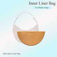 Nylon Purse Organizer Insert for Prada Arque Shoulder Bag Inner Liner Bag Durable Half-Moon Storage Bag