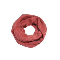 【Mountneer 山林】羊毛環圈保暖針織圍巾-粉橘紅-12M03-47(圍脖/護頸/領巾/圍巾)