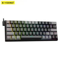 E-YOOSO Z11 RGB USB Support Bluetooth wireless USB 2.4G 3 mode Mechanical Gaming Keyboard Red Blue Switch 63 Keys for Compute PC