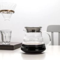 【Dagebeno荷生活】加厚款高硼矽玻璃耐熱耐冷雲朵咖啡壺 簡易手沖冷水壺-02分享壺(600ml一入)