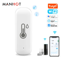 Tuya smart WiFi Temperature and Humidity Sensor Indoor Thermometer Monitor Voice APP Remote Control work For Alexa Google Home
