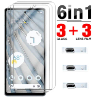 6in1 Protective Glass For Google Pixel 7a Full Cover Camera Lens Screen Protector Film For Google Pixel 7a 7 a Pixel7a 6.1inch