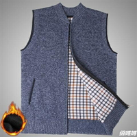 【中老年衣服】🧓阿公上衣 阿公马甲 毛毛馬甲加厚 大尺碼針織馬甲男士秋冬季加絨加厚無袖毛衣背心大碼保暖中老年開衫坎肩