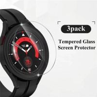 3pcs For Samsung Galaxy Watch 5 44mm 40mm Galaxy Watch 5 pro 45mm Tempered Glass Screen Protector Film Anti-Scratch bumper cover