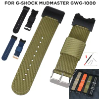 Sports Nylon Watchband For Casio G-Shock Mudmaster GWG-1000 Strap Gshock Replace Wrist Bracelet GWG1000-1A Fabric Band
