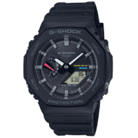 【CASIO 卡西歐】G-SHOCK 八角形錶殼 藍牙連線 太陽能八角雙顯腕錶 禮物推薦 畢業禮物(GA-B2100-1A)