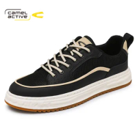 Camel Active Brand New Summer Mesh (Air Mesh) Sneakers Breathable Lightweight Lace-up Fashion Men Casual Shoes Black DQ120065