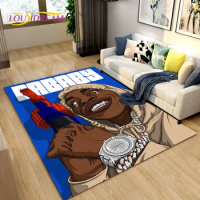 Legend Star Hip Hop Art Rapper Area Rug Large,Carpet Rug for Living Room Bedroom Sofa Doormat Decoration,Kids Non-slip Floor Mat