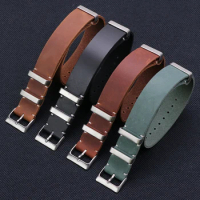 18mm 20mm 22mm 24mm Genuine Leather Watch Strap Crazy Horse Leather Watch Strap Handmade Watch Band Replacement Wristband