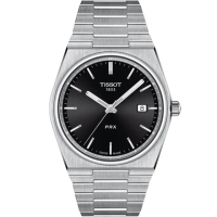 【TISSOT 天梭 官方授權】PRX 40 205 復古風酒桶型時尚男錶 手錶(T1374101105100)