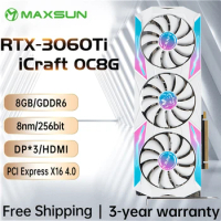 MAXSUN Graphics Cards Full New RTX 3060Ti 3060 iCraft 6GB GDDR6 3050 3060Ti 3070 Gaming Video Card For Desktop Computers