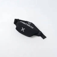 Tas KENZO PARIS CROSS WHITE BLACK NYLON WAIST BAG 100% ORIGINAL 36X16X8CM