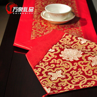 中國紅風現代簡約時尚中式餐桌布藝電視柜床旗茶幾桌旗布居家裝飾