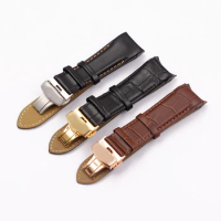 Watch accessories for Tissot Kutu leather strap T035 T035627 T035617 T035407 T035410A men's watch strap butterfly buckle