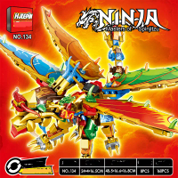 HJ134 Lego Ninjago master of spinjitsu HJ134 Dragon Ninjago Naga Besar bersayap 4in1 Ninjago kai llo