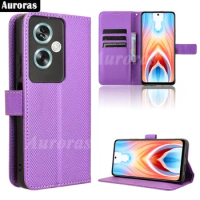 Auroras For OnePlus Nord N30 SE 5G Flip Leather Cover Diamond Texture Magnetic Stands Case For Nord N30 N20 SE Wallet Casing