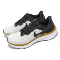 【NIKE 耐吉】慢跑鞋 Air Zoom Structure 25 男鞋 白 金 緩震 支撐 氣墊 路跑 運動鞋(DJ7883-103)