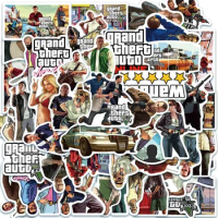 10/30/50pcs Game Grand Theft Auto Adventure Gta5 Sticker for Laptop Car Motorcycle Skateboard Graffiti Decal Sticker Kids Toys