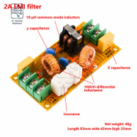 2A 4A 10A 20A AC110-220V EMI EMI High Power AC Power Filter Module Automotive High Frequency Power Filter