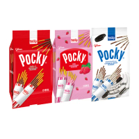 【Glico 格力高】官方直營 Pocky百奇 巧克力棒分享包X2袋入(巧克力/草莓/牛奶餅乾)
