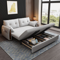 沙發床客廳多功能兩用雙人單人書房臥室伸縮小戶型網紅實木折疊床