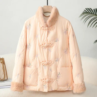 Embroidered Mink Fur Coat For Women's Leisure Real Natural Fur New Fashion for Lady Winter Coat Luxury Style