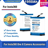 LOSONCOER 1950mAh For Insta360 One X Battery High Capacity Camera Battery