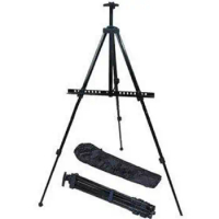 1.6M Reinforced Artist Easel Stand Iron Tripod Display Easel Adjustable Height with Portable Bag Painting Sketch Folding Easel