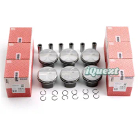 6x Pistons &amp; Rings Set Φ88mm A2720304017 for Mercedes-Benz C300 E280 E300 S300 2.5L 3.0L M272 V6 Naturally Aspirated Engine