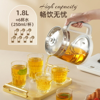 跨鏡出口110V養生壺家用煎壺智能玻璃燒水恒溫煮茶器煎壺美規臺灣