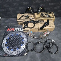Paketan Rema MFZ Xmax Master Biled Kaliper Monoblock Nickel 4p 2p & Selang Rem wr3 Bracket Kaliper D