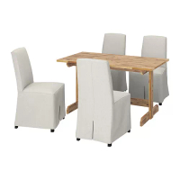 NACKANÄS/BERGMUND 餐桌附4張餐椅