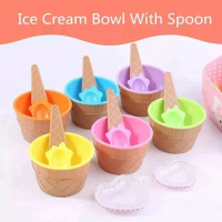 ES KRIM BOWL Mangkok + Sendok makan Bentuk ES KRIM / Mangkuk makan
