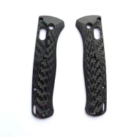 1 Pair Custom Made DIY Full 3K Carbon Fiber Material Knife Handle Scale For Benchmade Bugout 535 Knives Accessories
