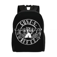 Custom Guns N Roses Hard Rock Band Laptop Backpack Women Men Basic Bookbag for School College Students Bag