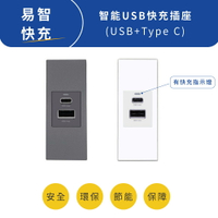 國際牌搭配易智快充USB TyPEC 插座 快速充電 高雄永興照明