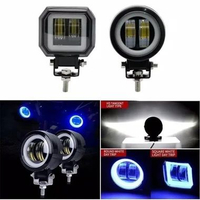 LAMPU TEMBAK SOROT MOTOR MOBIL DAYMAKER X2 KOTAK BULAT 20 WATT 4D CUT OFF HJG Bulat