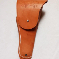 WWII USMC US Army M1916 Brown Leather Pistol Holster For Colt 45 M1911 Pistol-US234