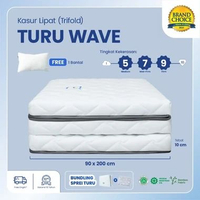 Kasur Lipat Lantai Trifold Premium TURU Wave Rebounded uk. 10x90x200 Medfirm+Sprei