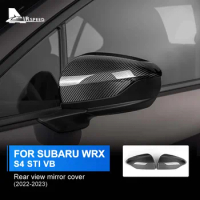 Real Dry Carbon Fiber For Subaru WRX S4 STI VB 2022 2023 Car Side Rear View Mirror Sticker Cap Shell Cover Trim Accessories