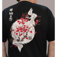[[COD LOCAL STOCK]]เสื้อยืด SoulCloth ลาย Suncrane japan Bird  สีดำ ขนาด S-3XL