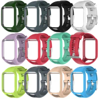 TPE Watchband Strap for TOMTOM Runner 2 3 Spark / 3 Glfer 2 Adventurer GPS Watch 11 Colors Replacement Watchbands