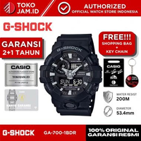 Jam Tangan Pria Casio G-Shock GA-700-1BDR Original Analog Digital Black Sport Shock Resistant LED Li