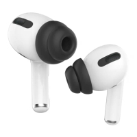 【AHAStyle】AirPods Pro 1/2代 雙層隔音加強版 入耳式替換耳塞套 黑色 兩組入(官方同款 三種尺寸可選)